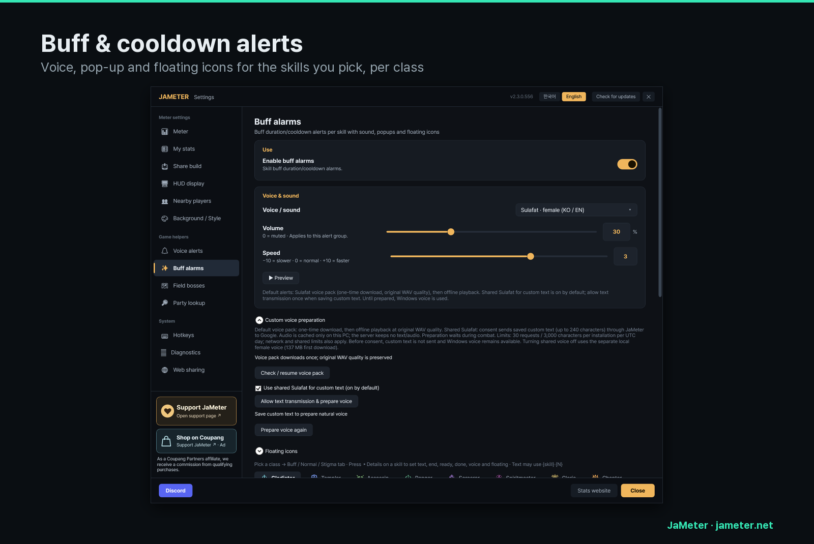 Buff and cooldown alerts